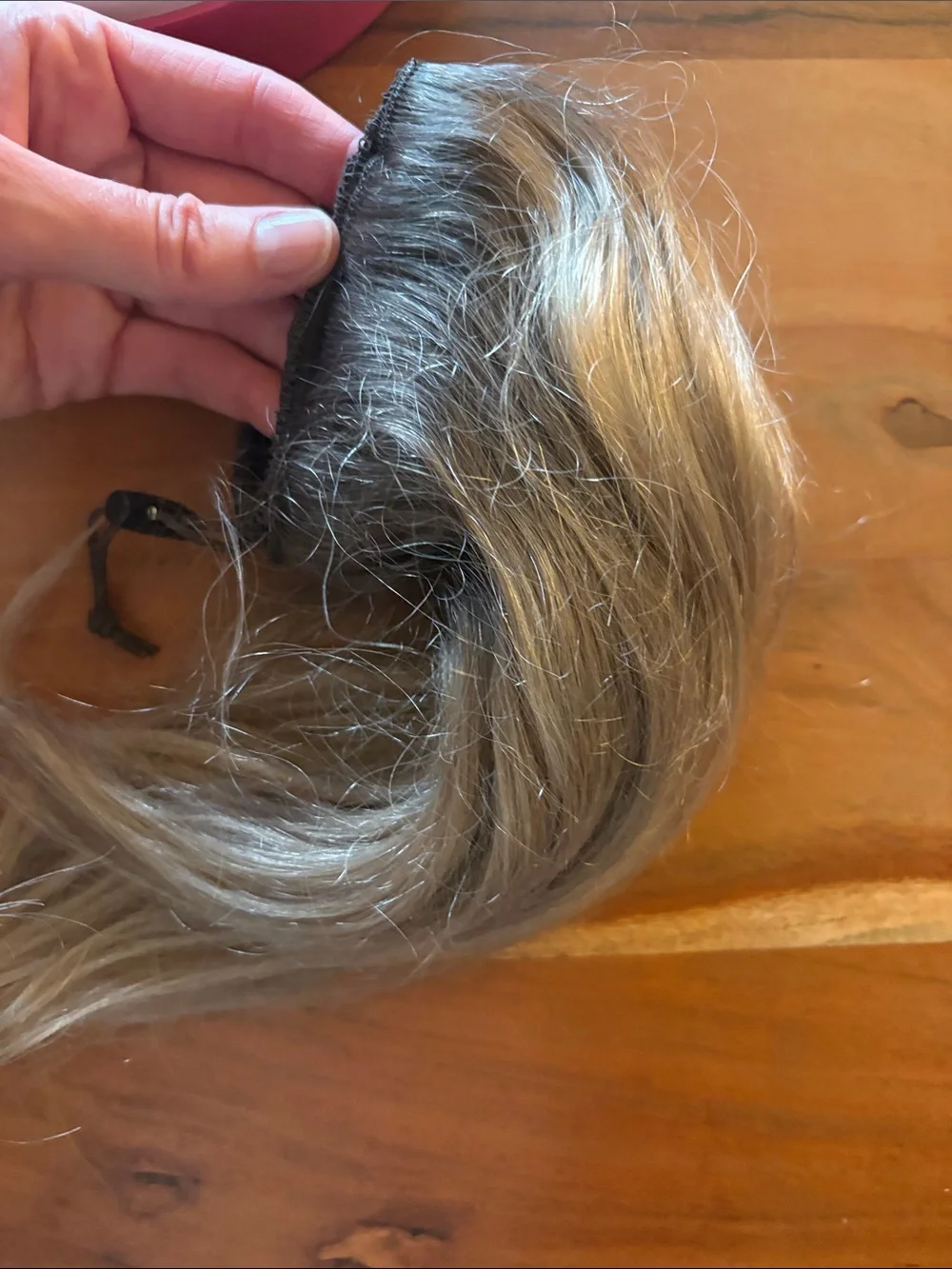 Lux Women's Hair Bun Extension in Ash Blonde and Light Brown Highlights